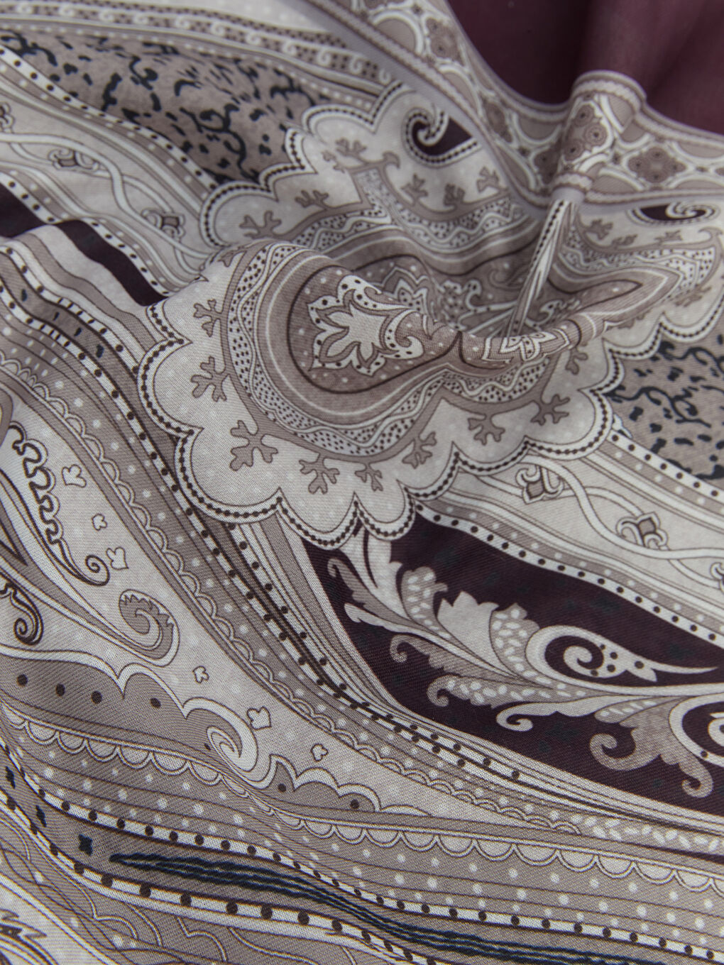 Bordo Desenli Kadın Şal-2