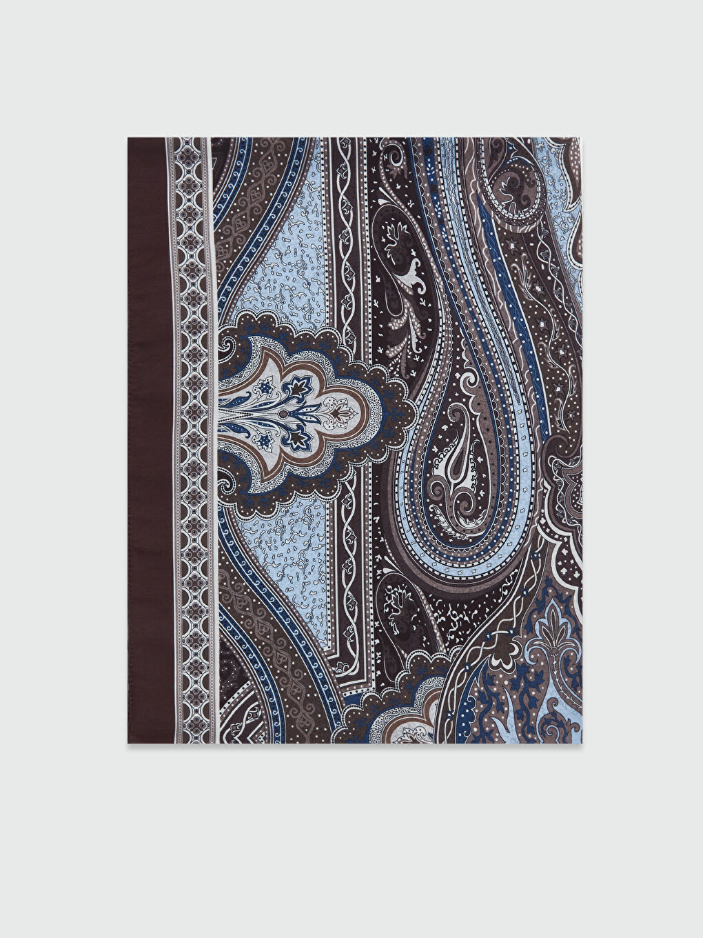 Kahverengi Desenli Kadın Şal-2