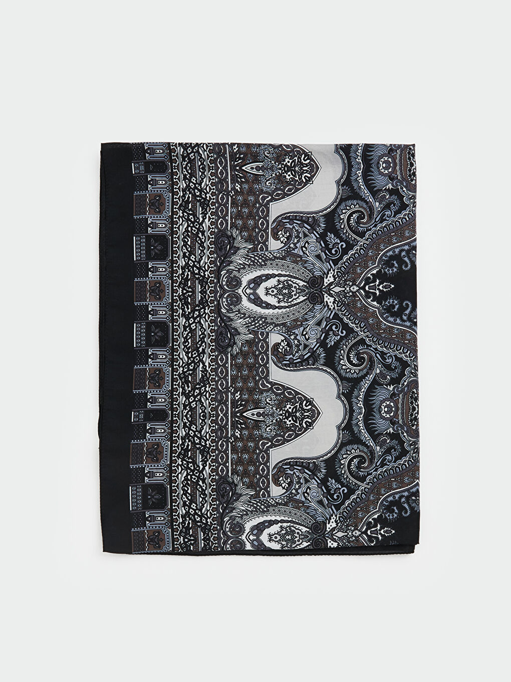 Siyah Desenli Kadın Şal-1