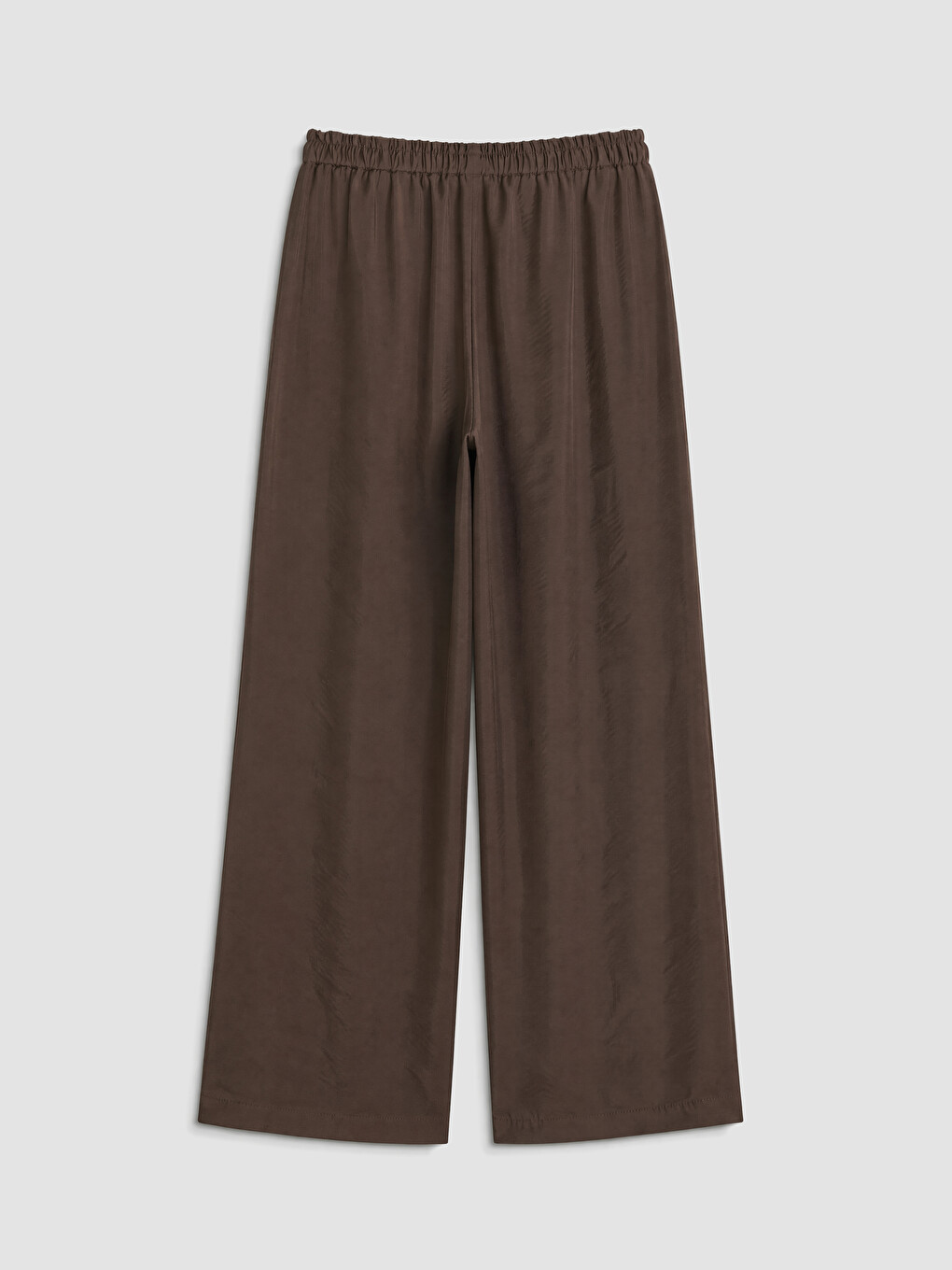 Kahverengi Beli Lastikli Modal Karışımlı Kadın Pantolon-2