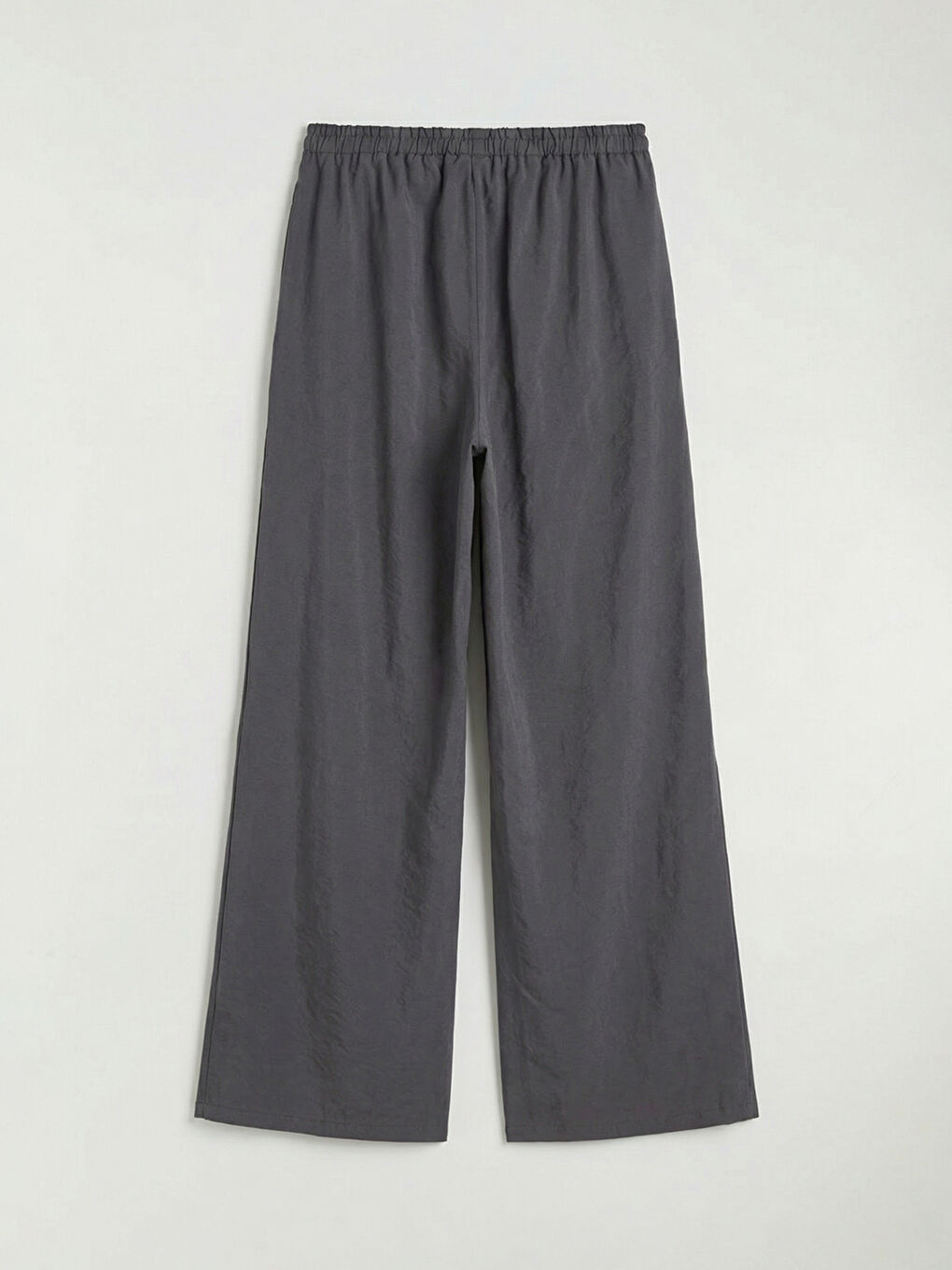 Gri Beli Lastikli Modal Karışımlı Kadın Pantolon-5