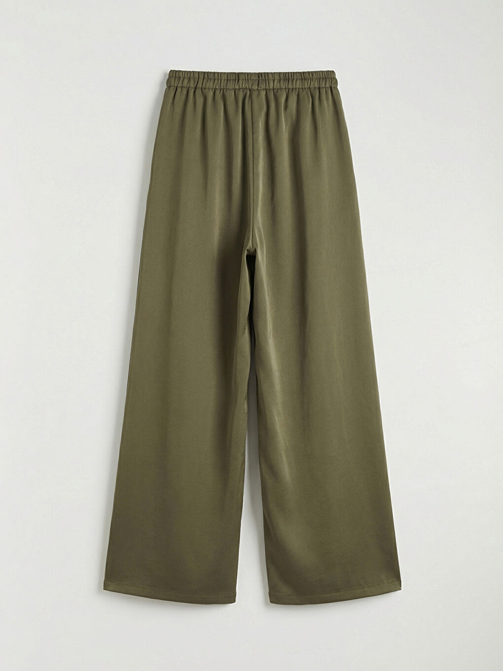 Haki Beli Lastikli Modal Karışımlı Kadın Pantolon-5