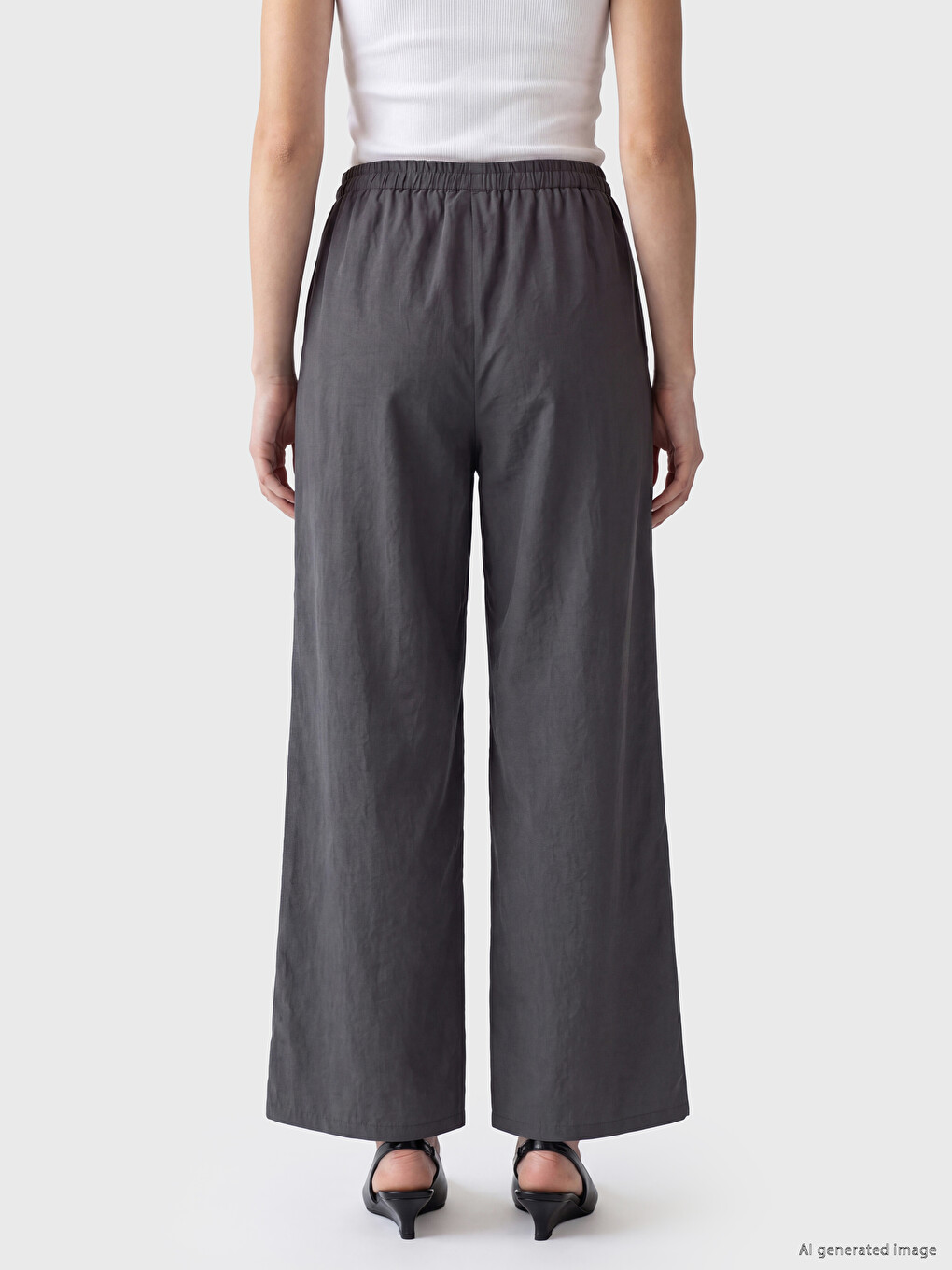 Elastic Waist Modal Blended Women's Trousers-3