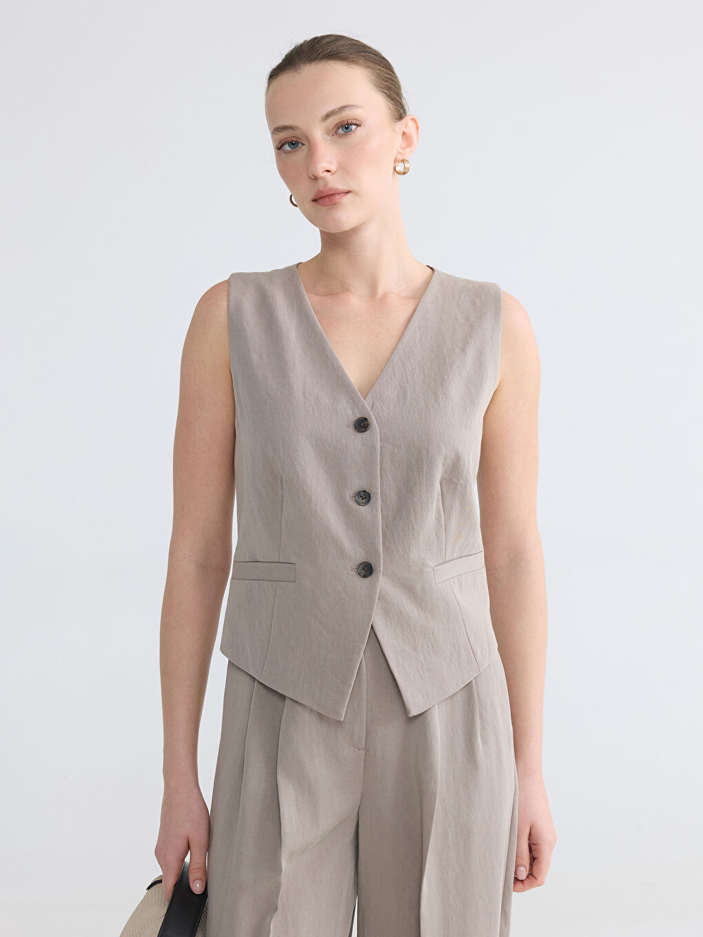 V Neck Women's Classic Waistcoat