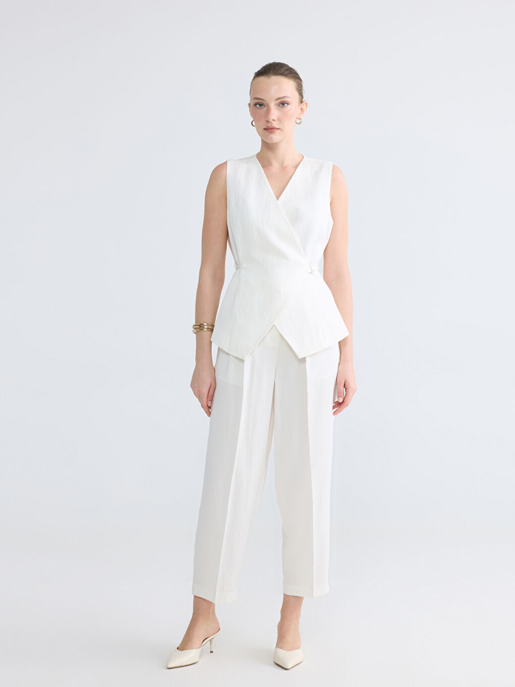 Double Breasted Women's Classic Waistcoat-1