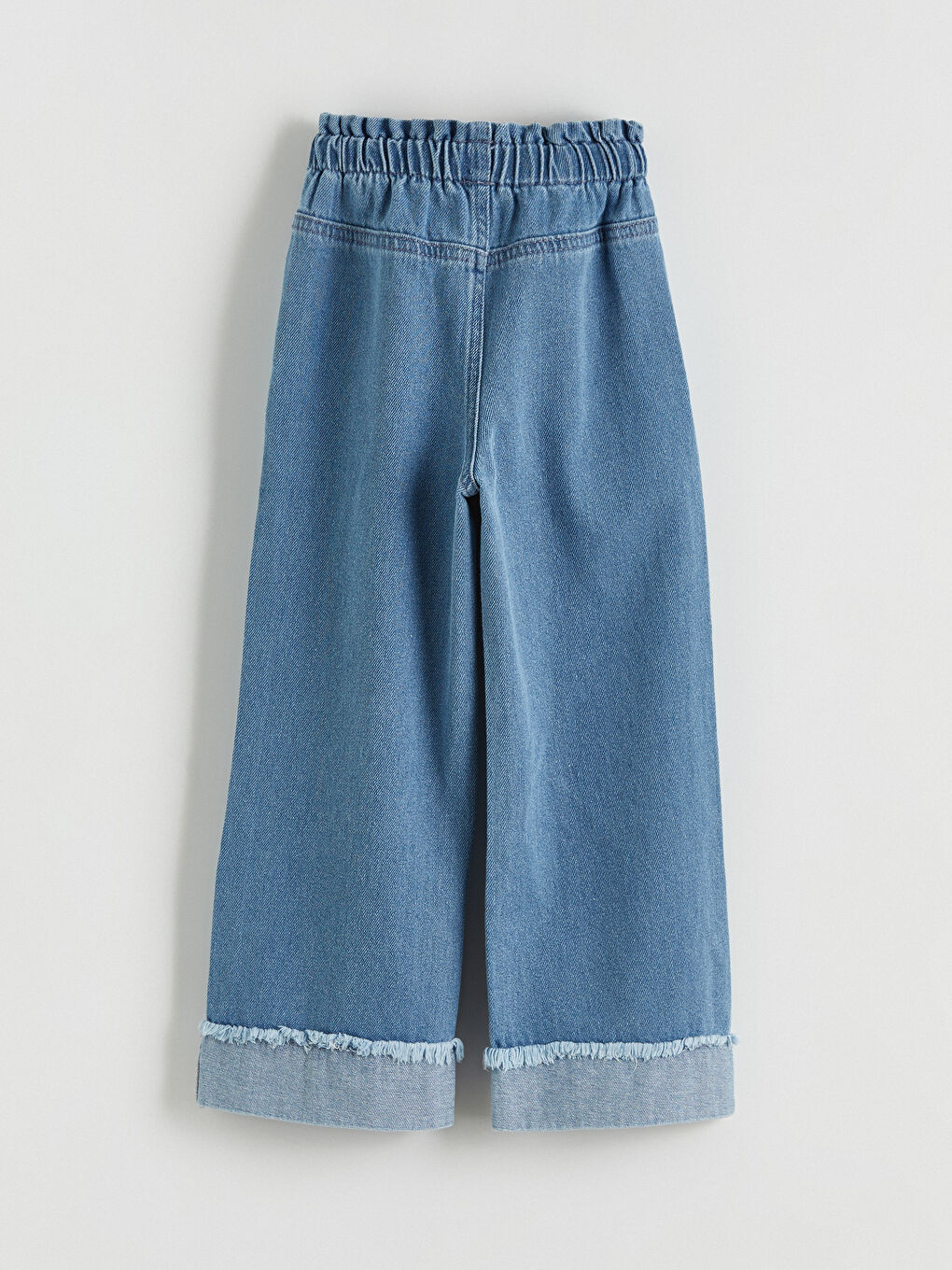 İndigo Wide Leg Kız Çocuk Jean Pantolon-3