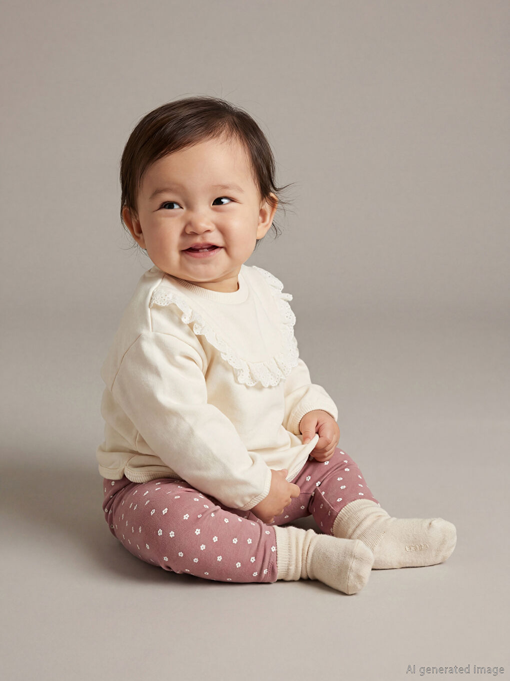 Peter Pan Collar Baby Girl Blouse and Leggings