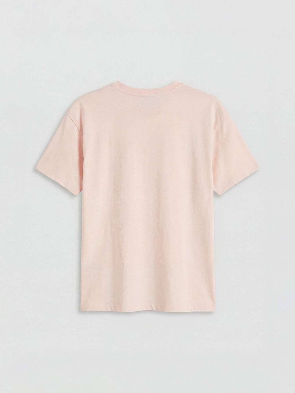 Pembe Bisiklet Yaka Paris Baskılı Kadın Tişört-1