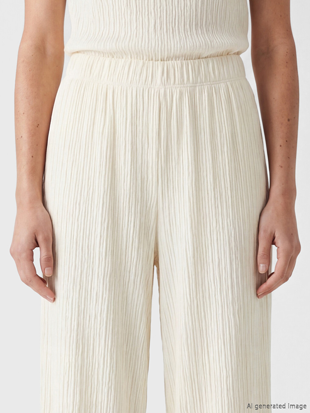 Woman Ecru Sweatpants-2