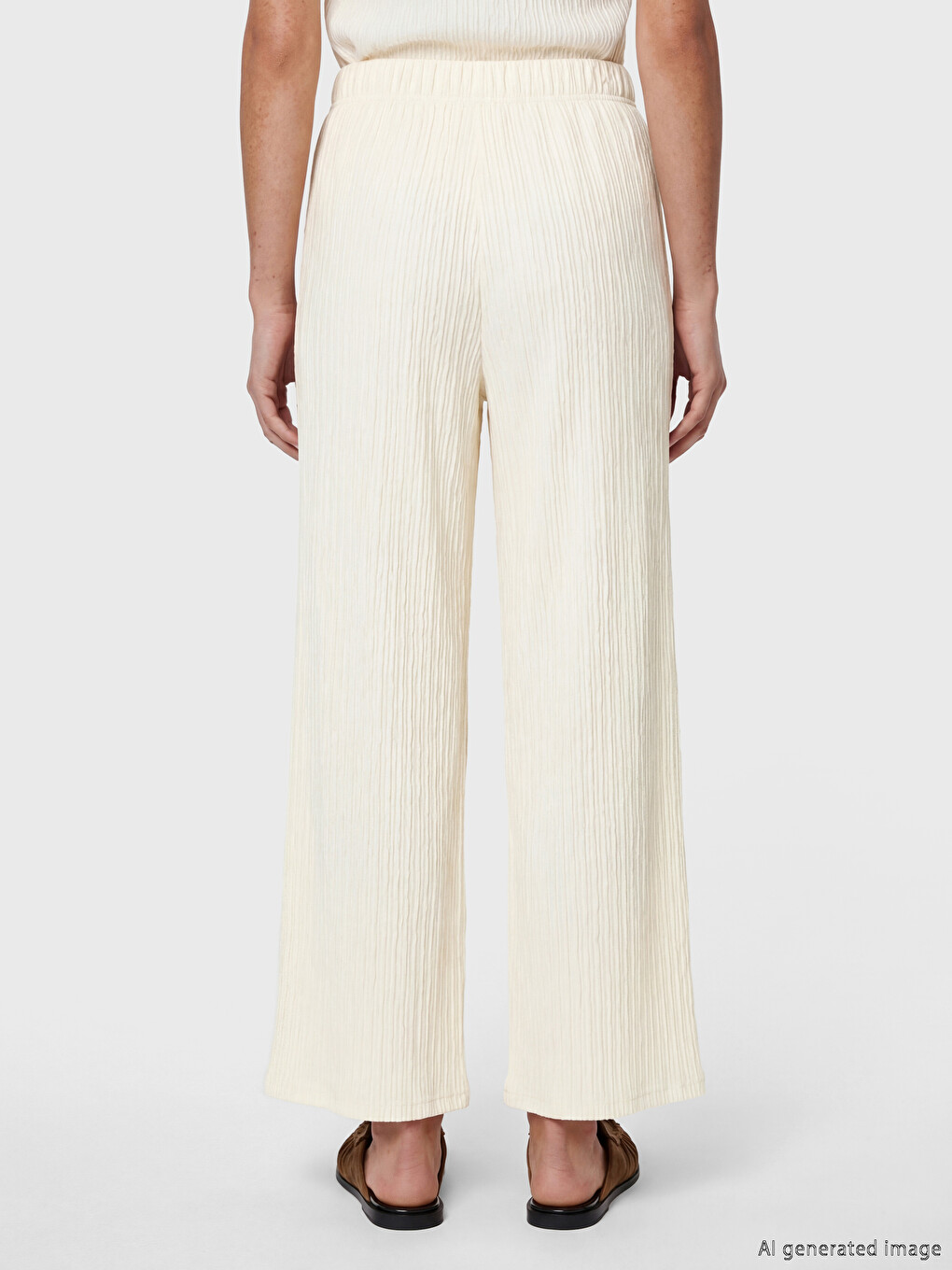 Woman Ecru Sweatpants-3