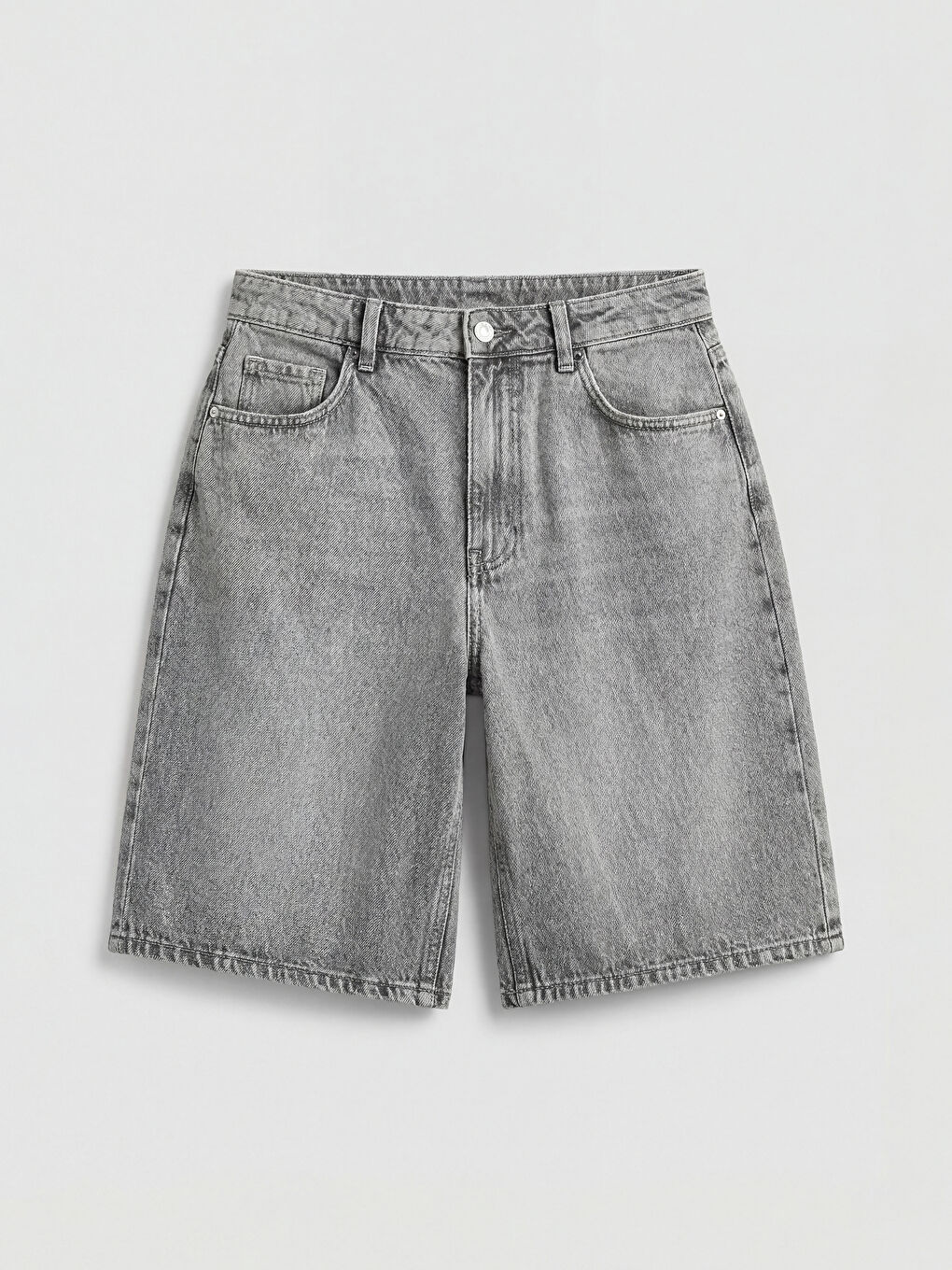 Woman ANTHRACITE Denim Shorts-3