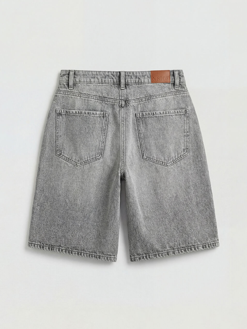 Woman ANTHRACITE Denim Shorts-4
