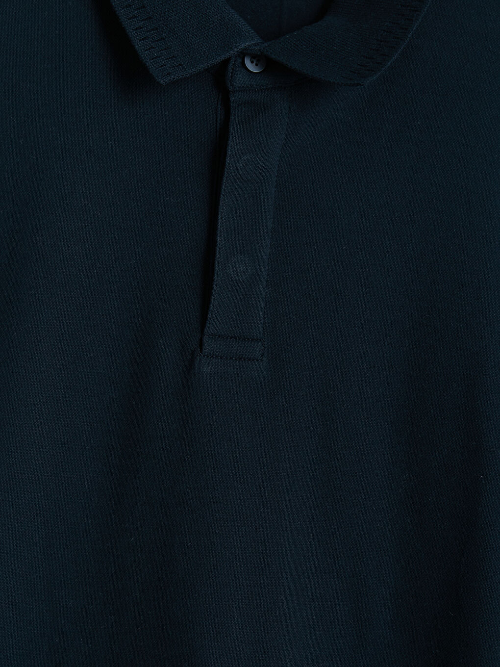 Lacivert Polo Yaka Pike Erkek Tişört-1