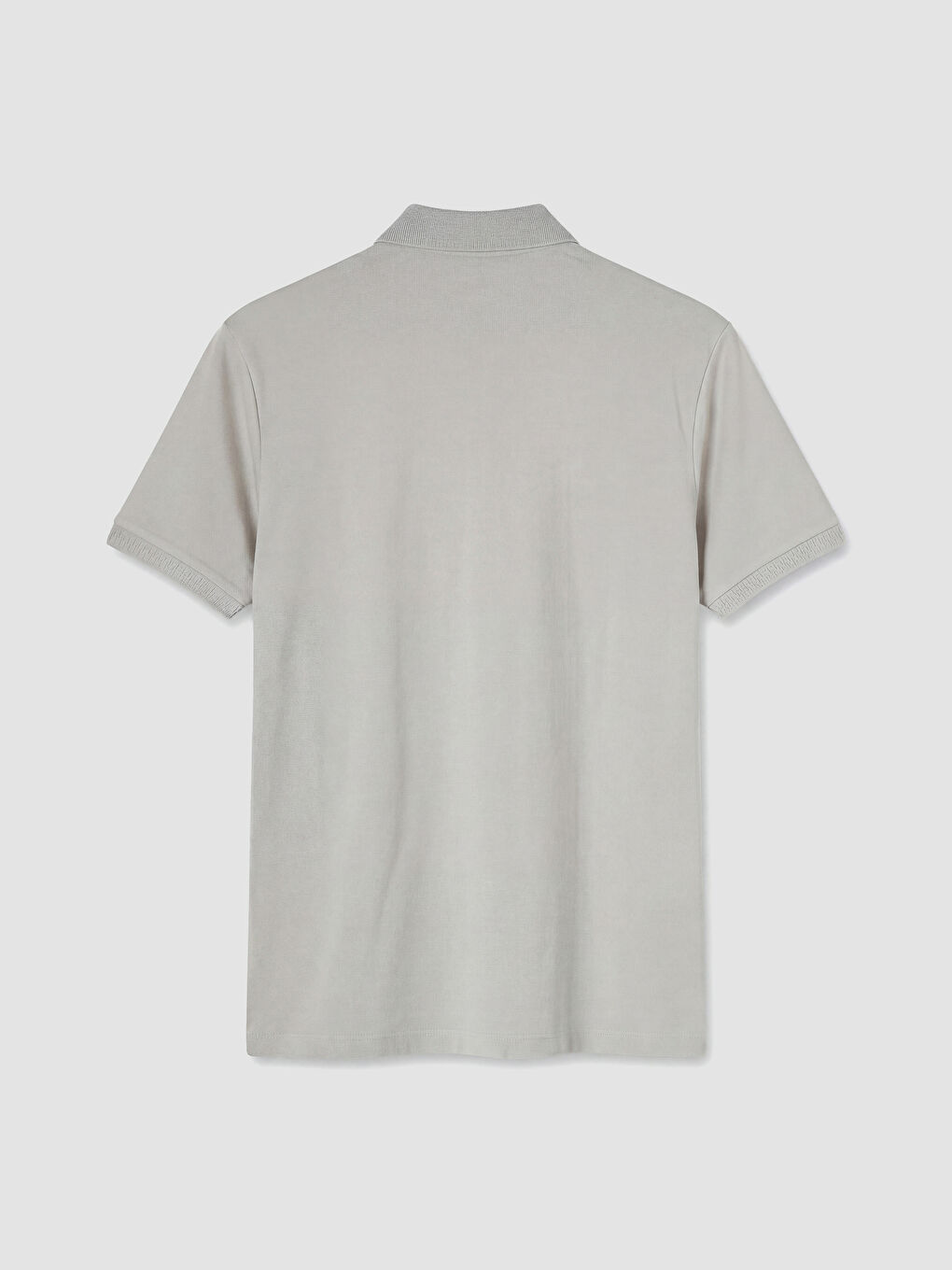 Gri Polo Yaka Pike Erkek Tişört-1
