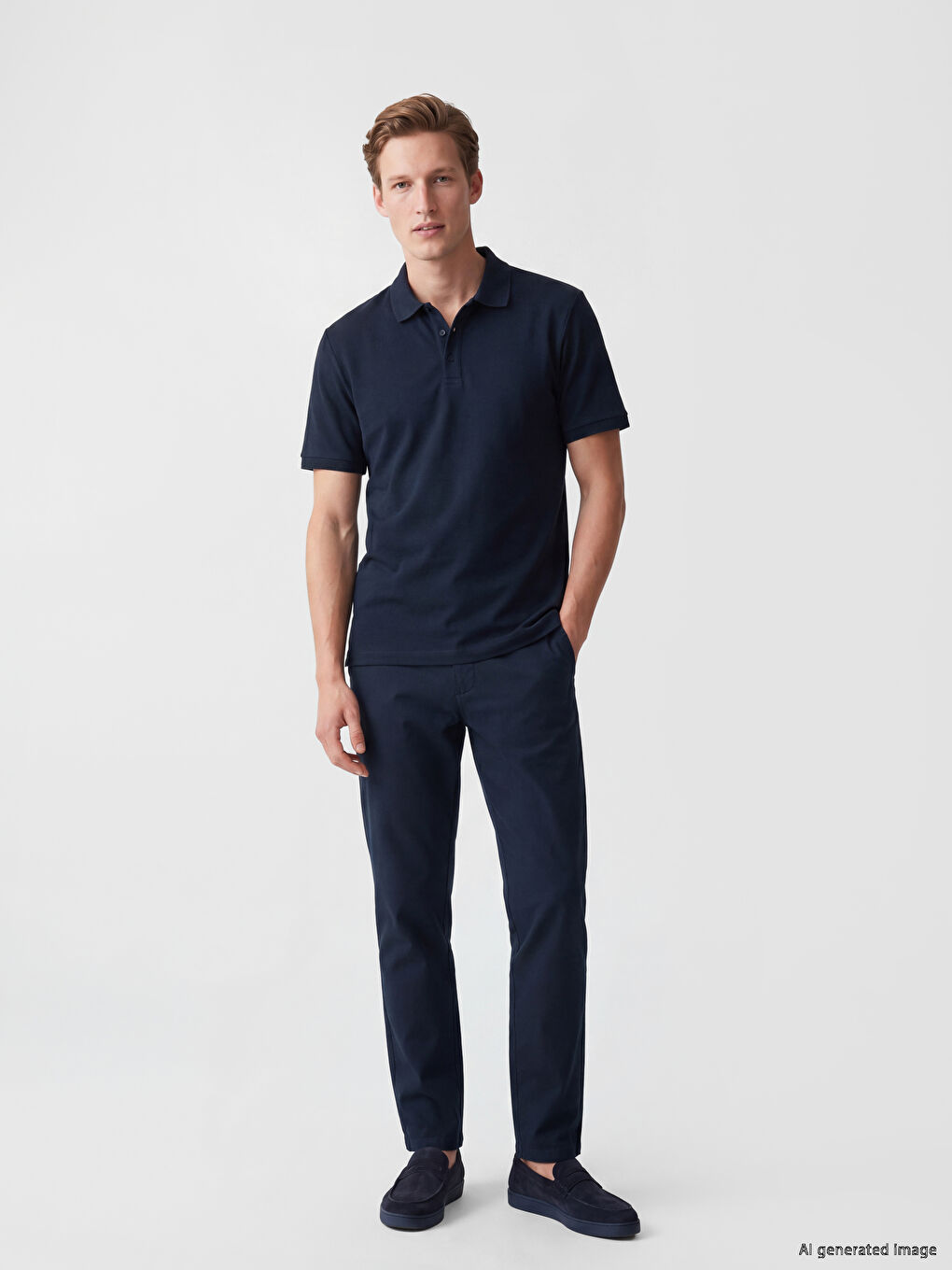 Polo Collar Pique Men's T-Shirt-1