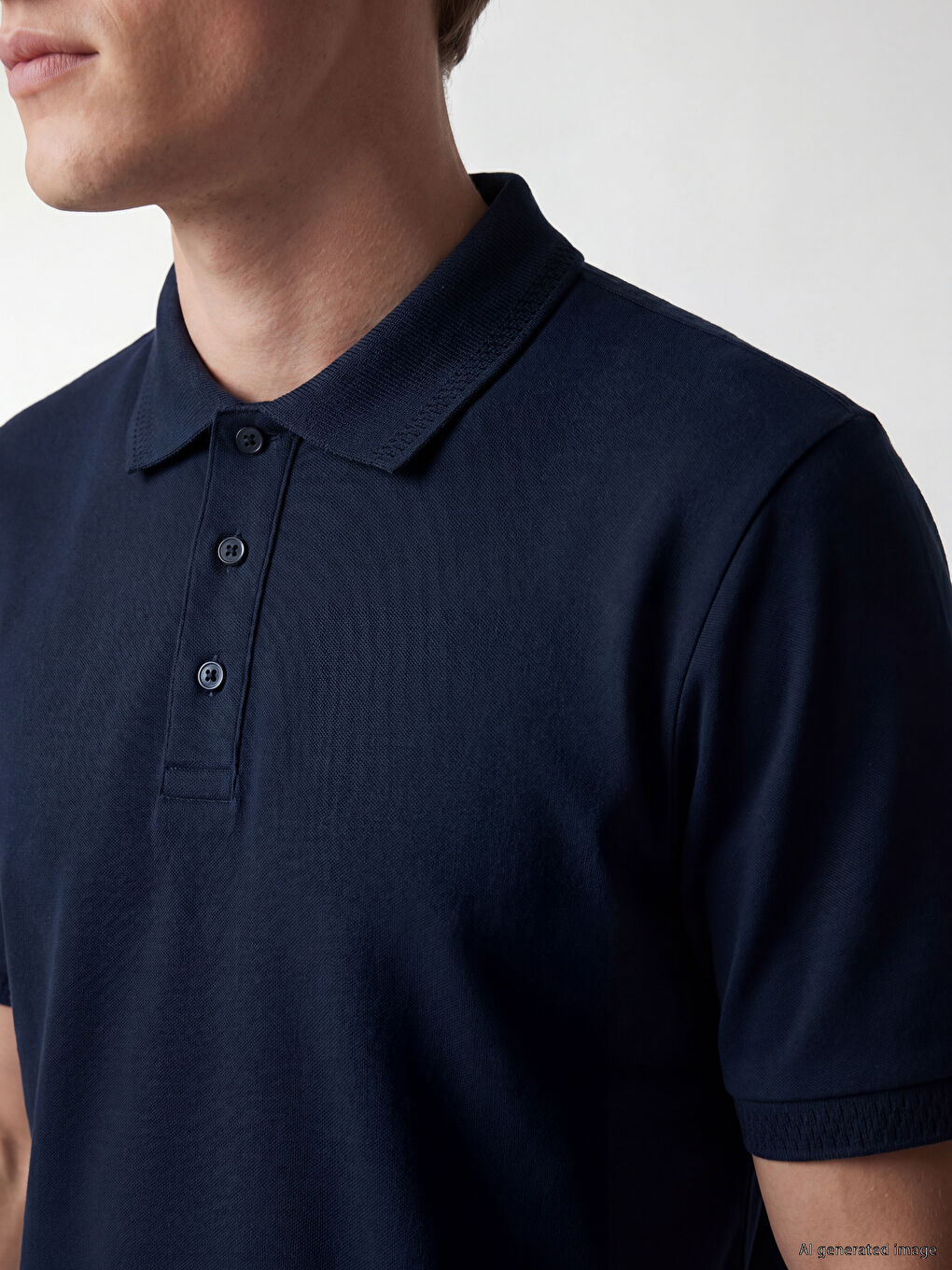 Polo Collar Pique Men's T-Shirt-2