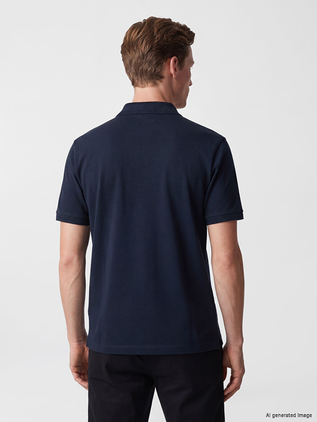 Polo Collar Pique Men's T-Shirt-3