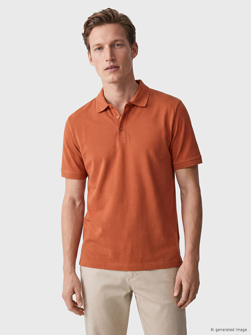 Polo Collar Pique Men's T-Shirt