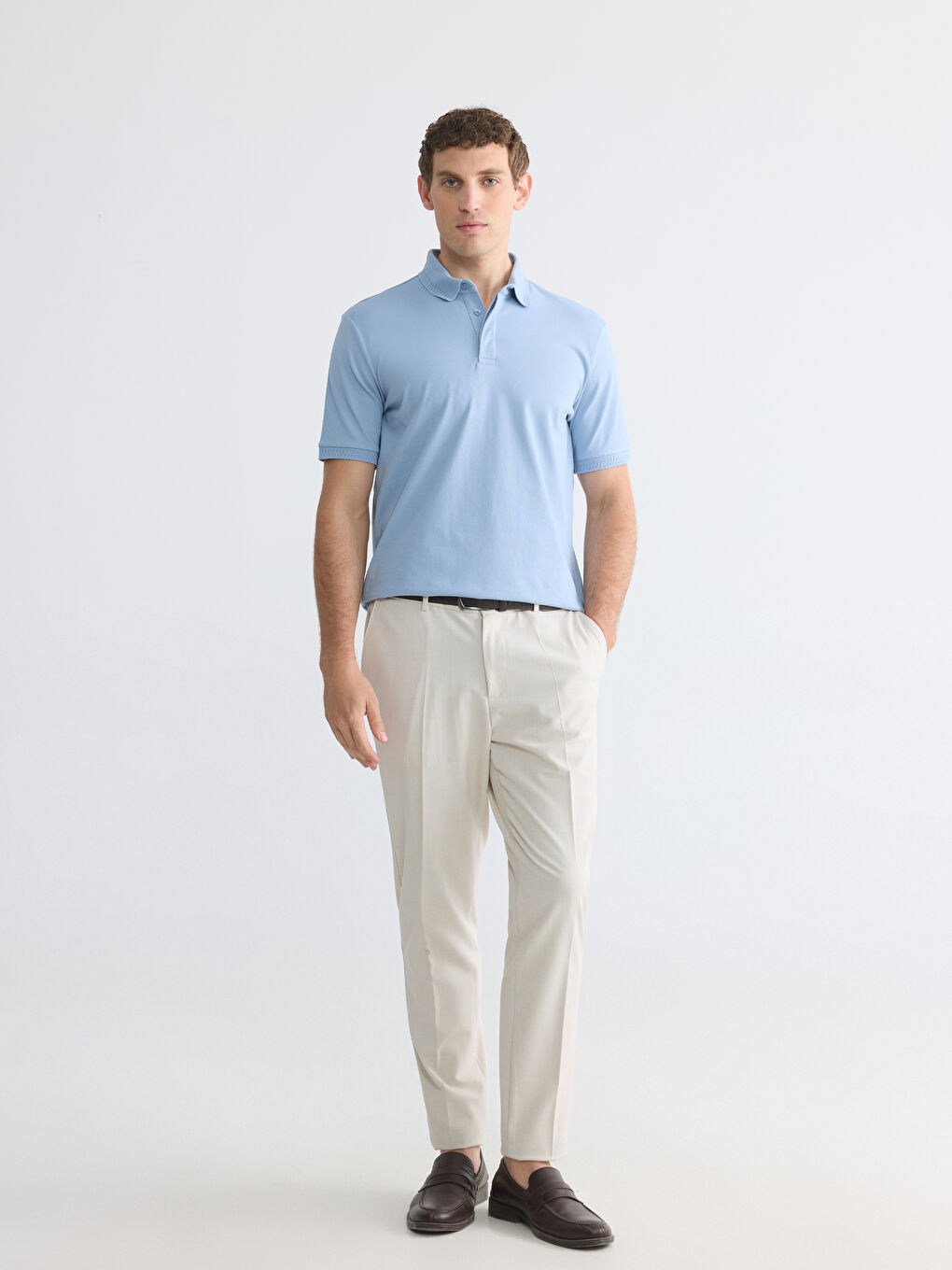 Polo Collar Pique Men's T-Shirt-1