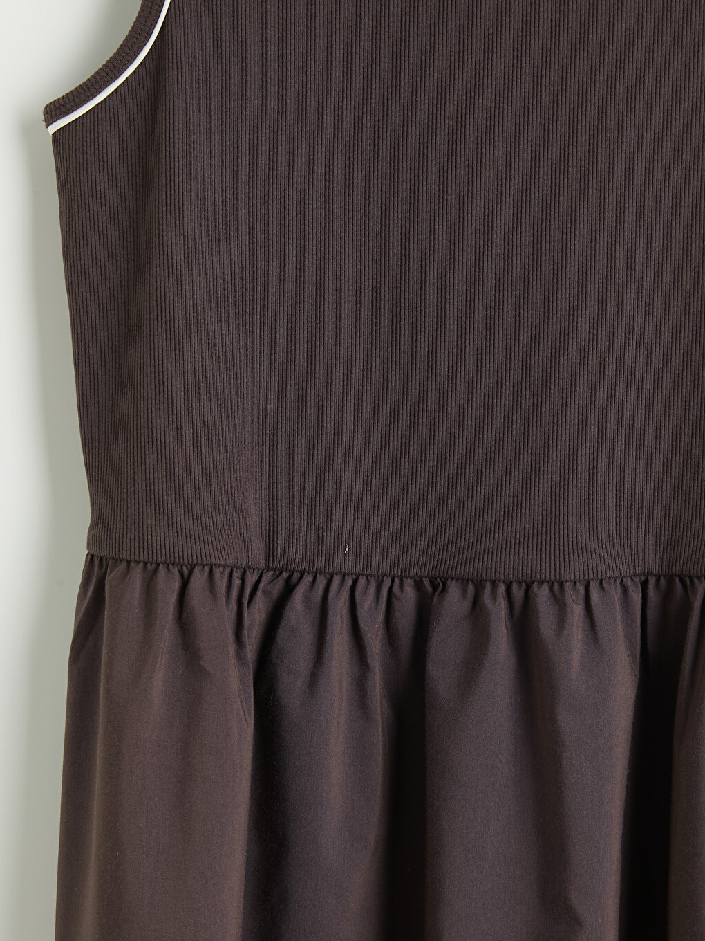 Crew Neck Fitted Waist Dress-5