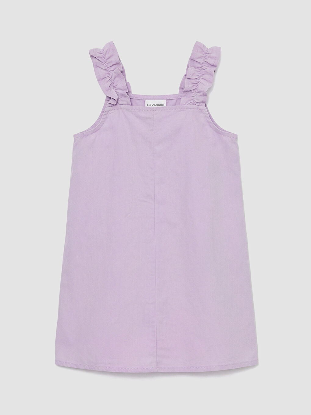 Lila Fırfır Detaylı Kız Çocuk Tulum