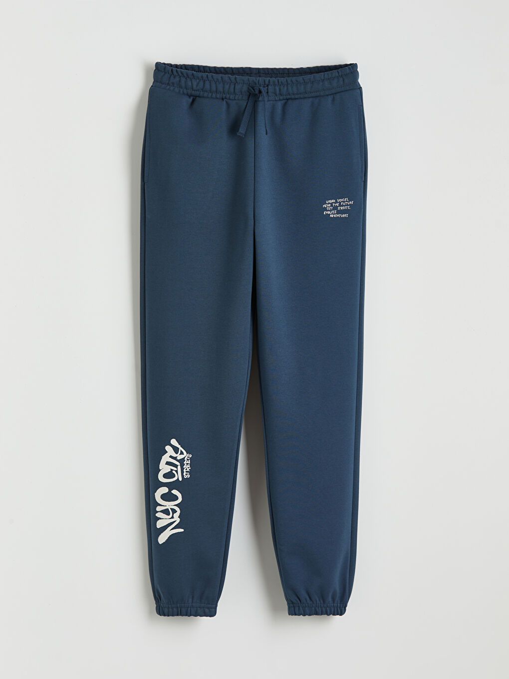 Lacivert NYC Baskılı Erkek Çocuk Jogger Eşofman Altı