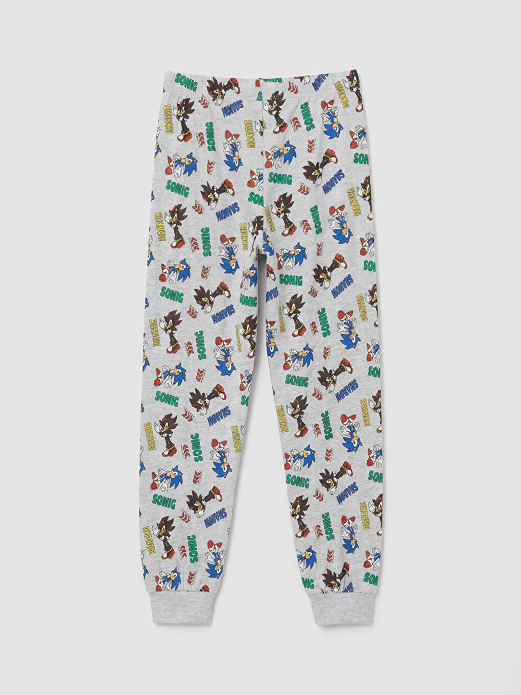 Mavi Sonic Baskılı Bisiklet Yaka Erkek Çocuk Pijama Takım-4