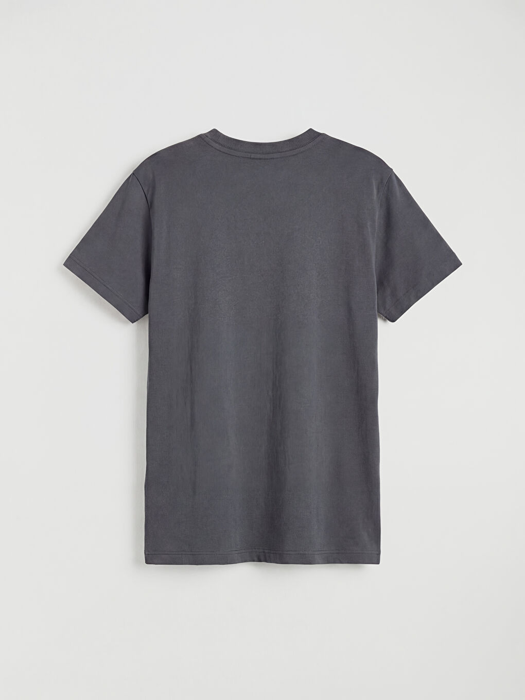 Gri Bisiklet Yaka Taşlı Kız Çocuk Tişört-1