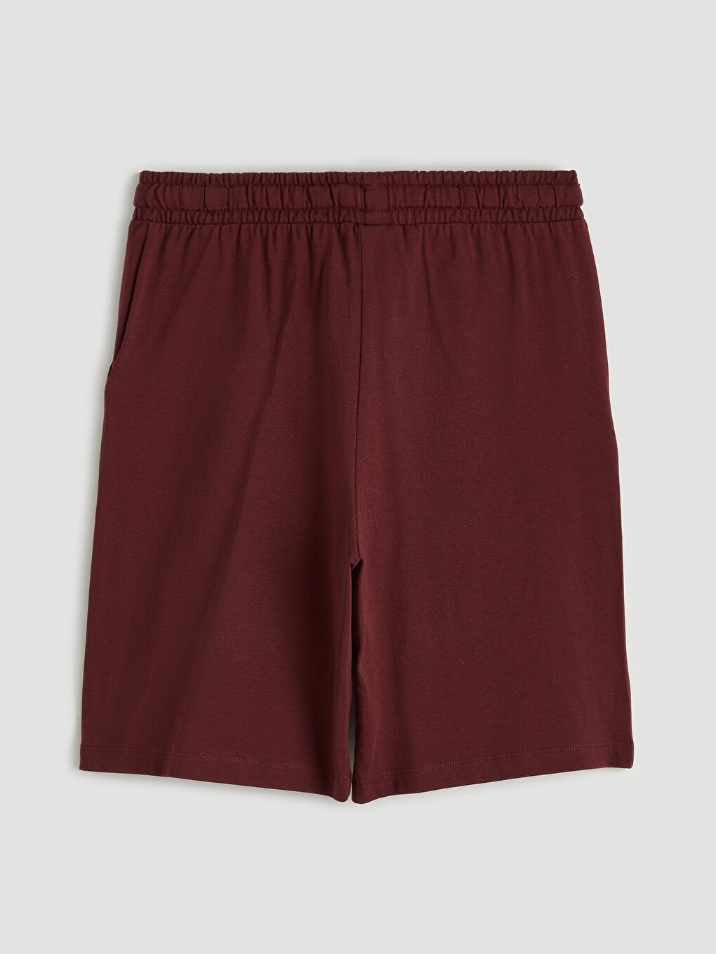 Bordo Beli Lastikli Erkek Çocuk Şort-1