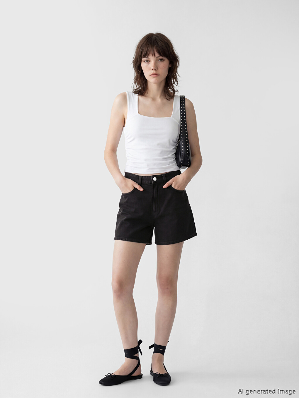 Short en jean femme coupe régulière