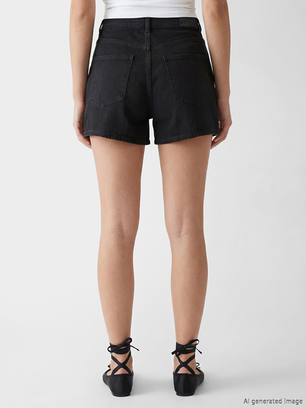 Short en jean femme coupe régulière-1