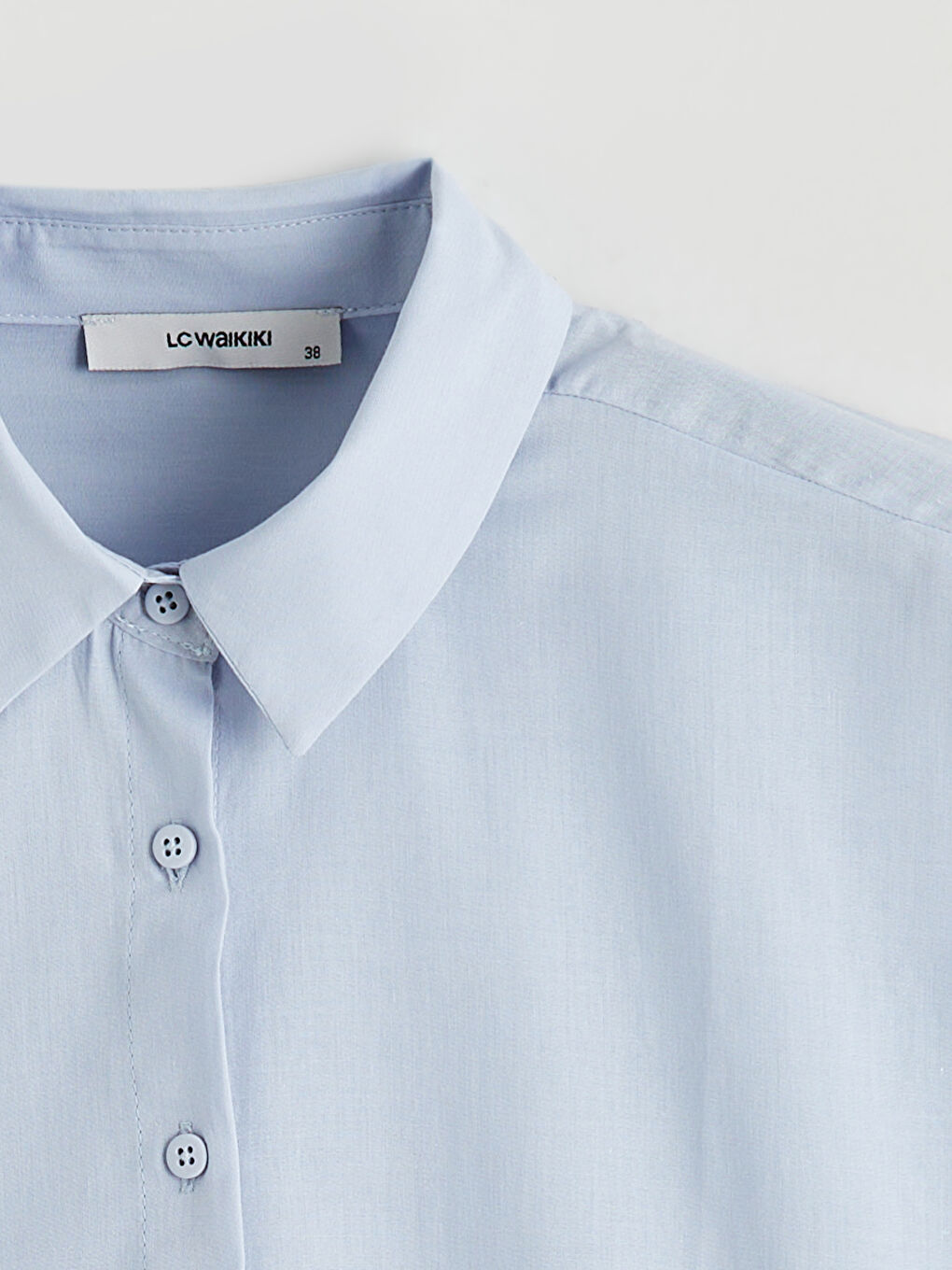 Karışık Dokulu Gabardin Kadın Gömlek-5