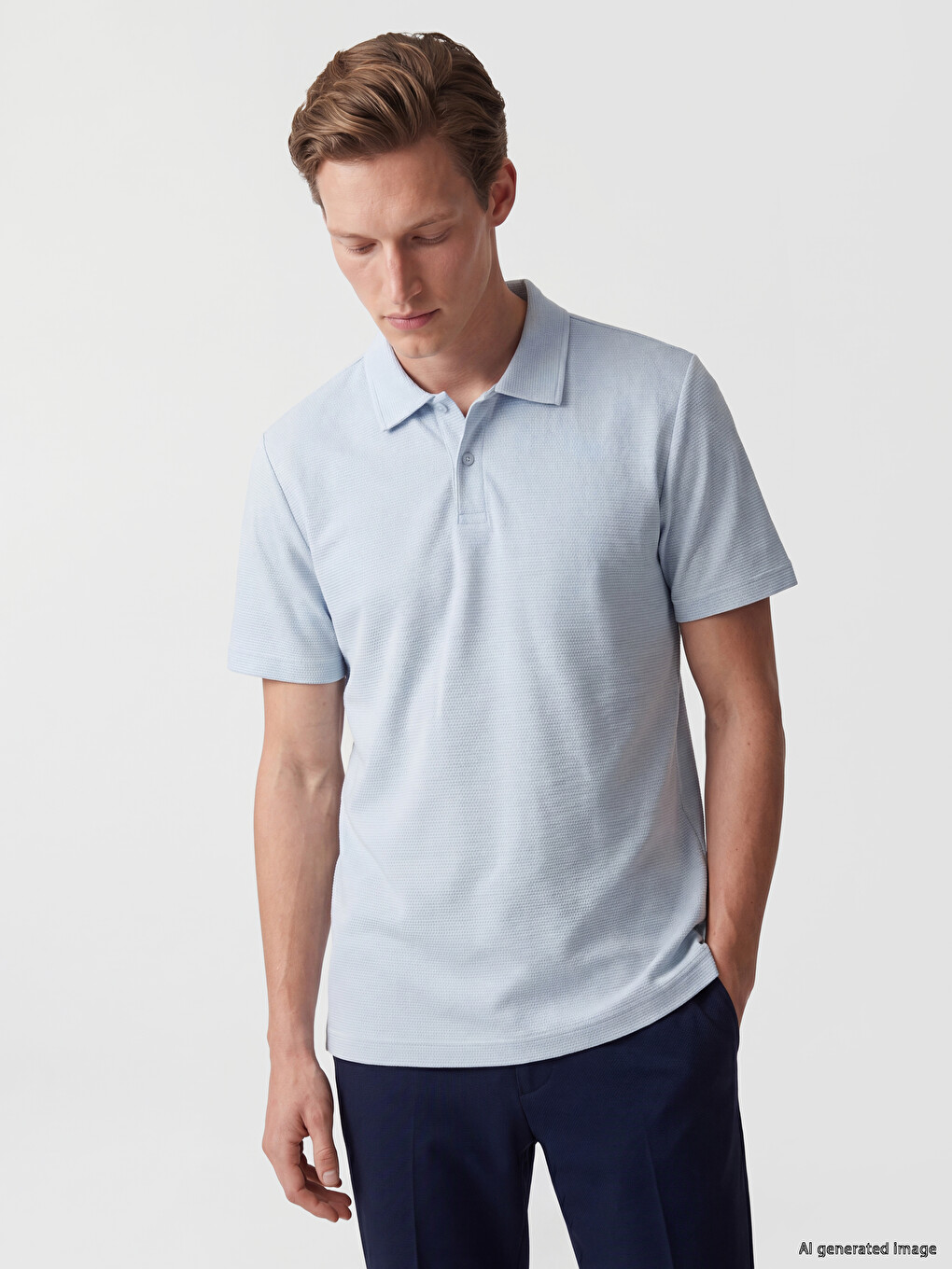 Polo Collar Pique Men's T-Shirt