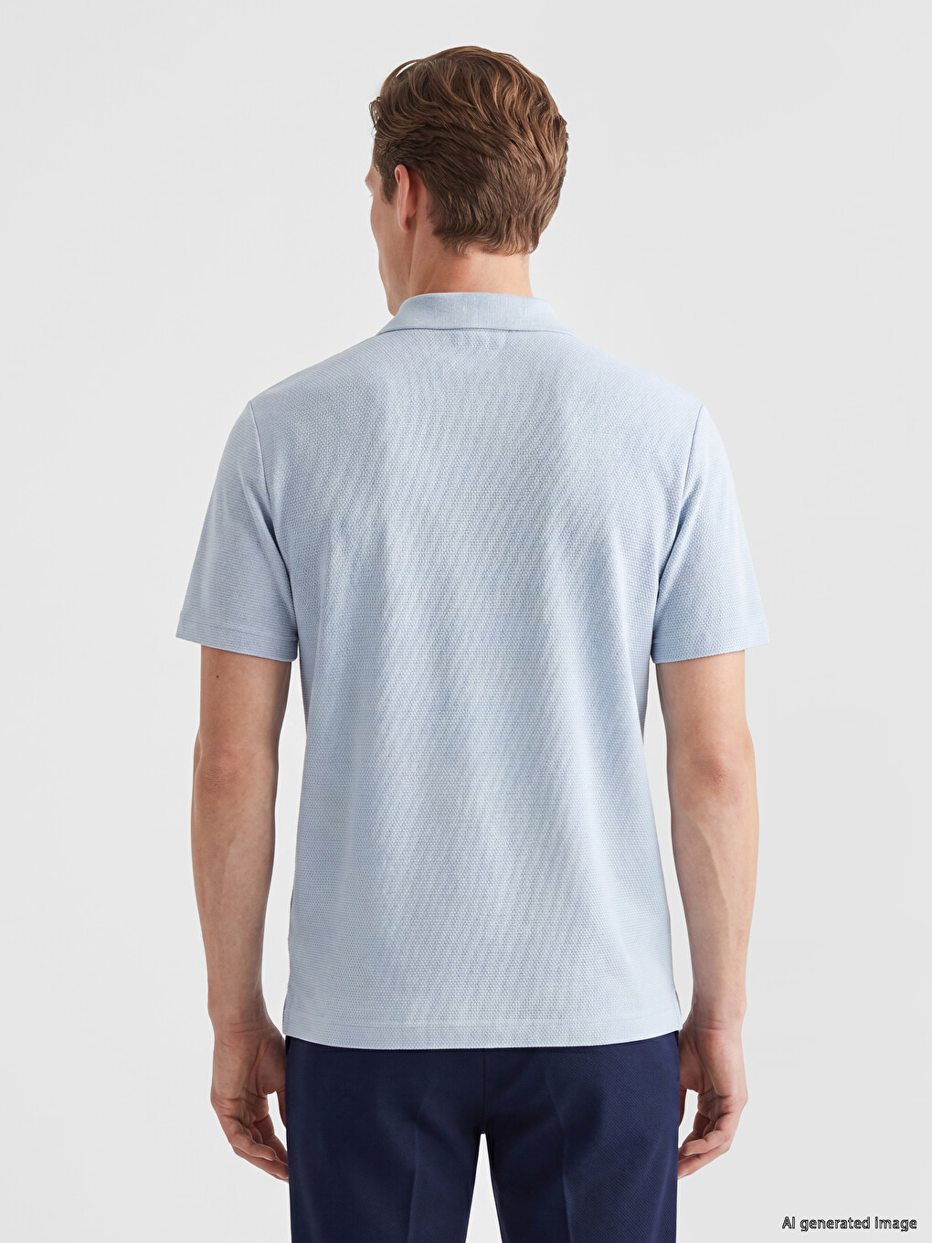 Polo Collar Pique Men's T-Shirt-3