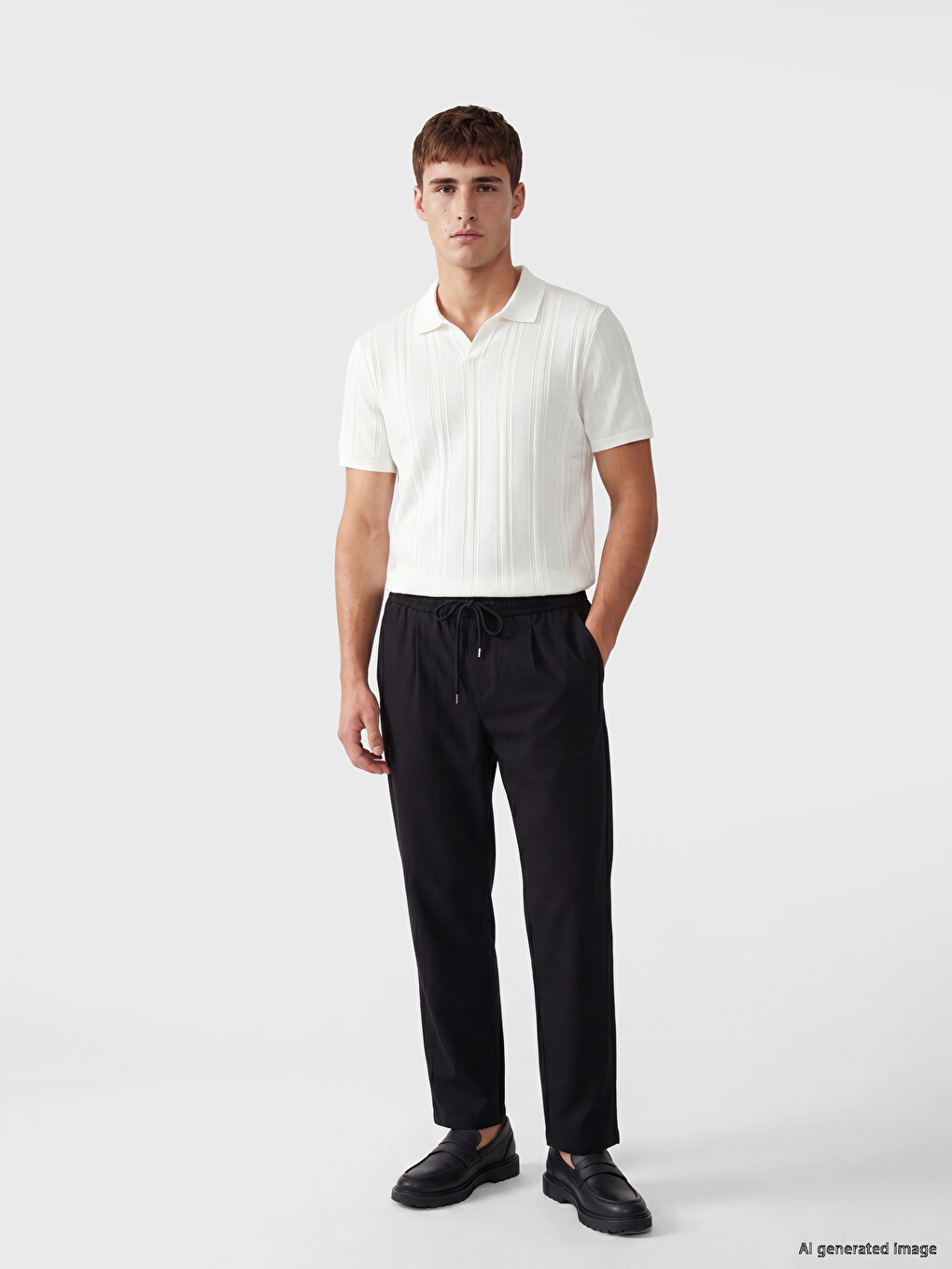 Pantaloni Negru Bărbat
