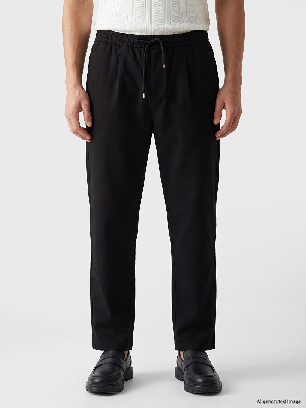 Pantaloni Negru Bărbat-1
