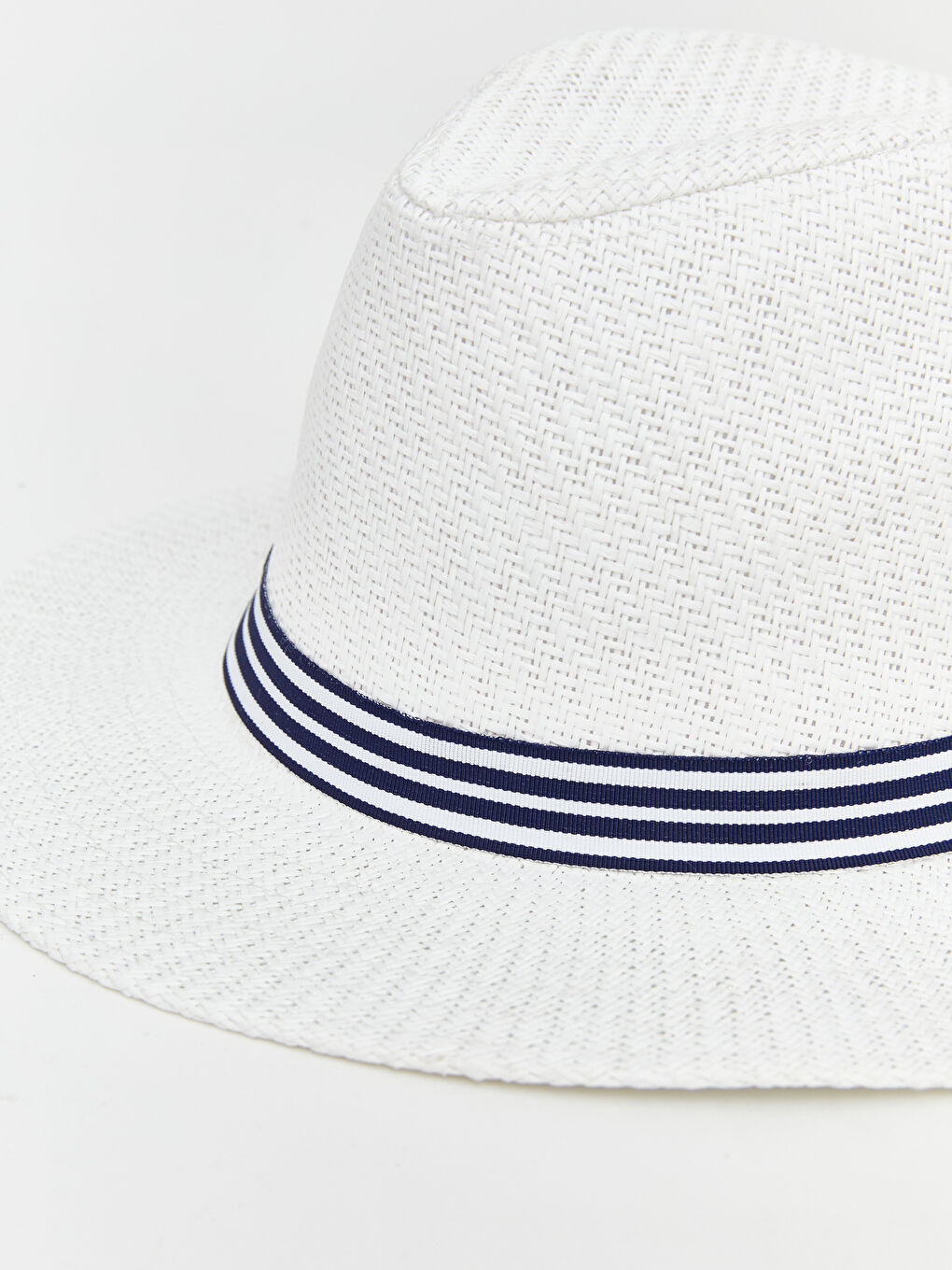 Beyaz Erkek Hasır Şapka-2