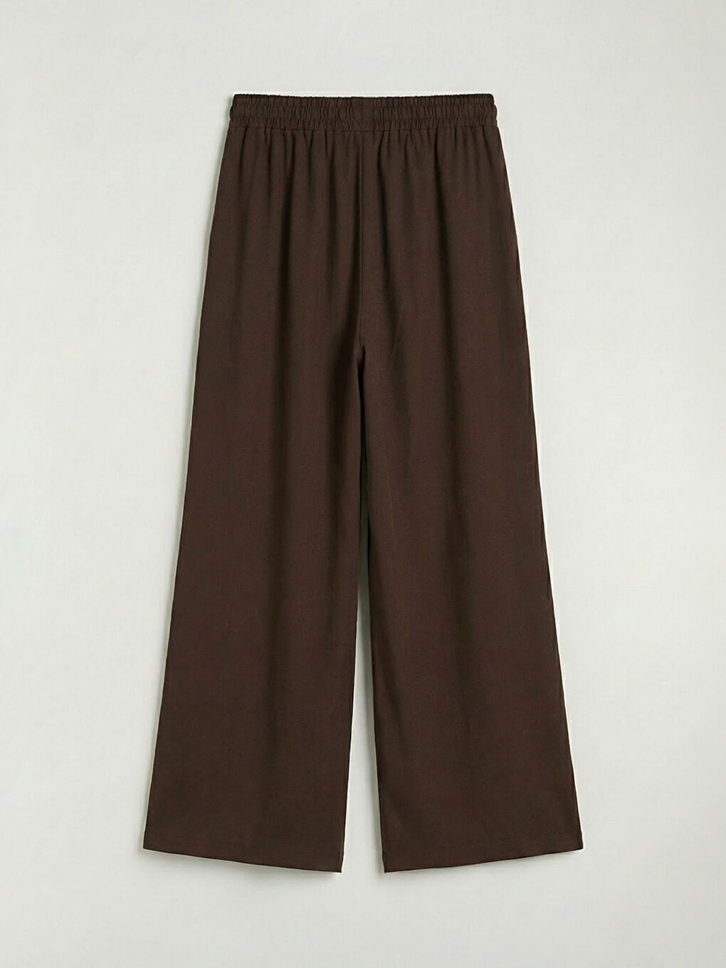 Elastic Waist Wide Leg Women's Trousers-6