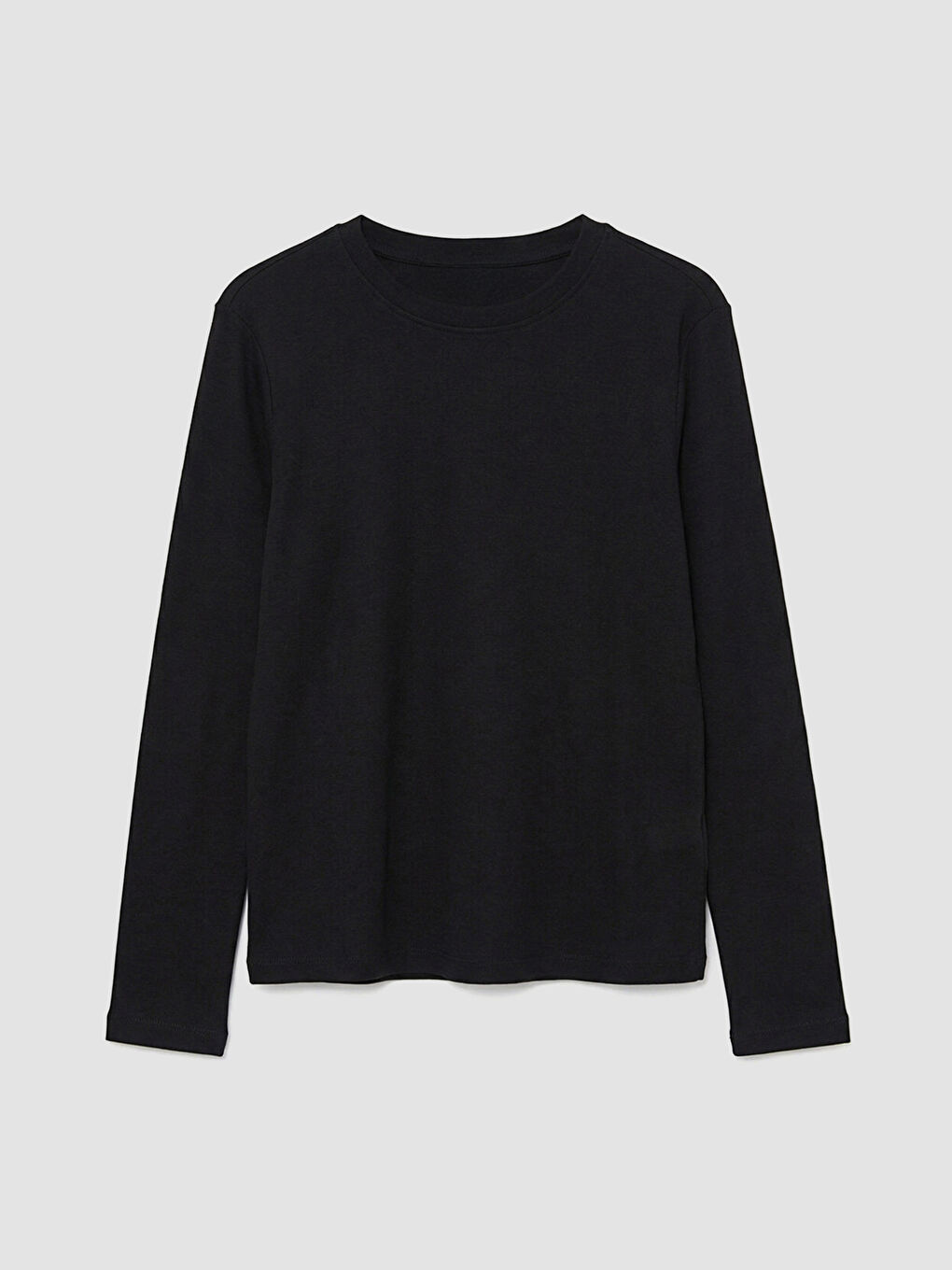 Siyah Bisiklet Yaka Kadın Body