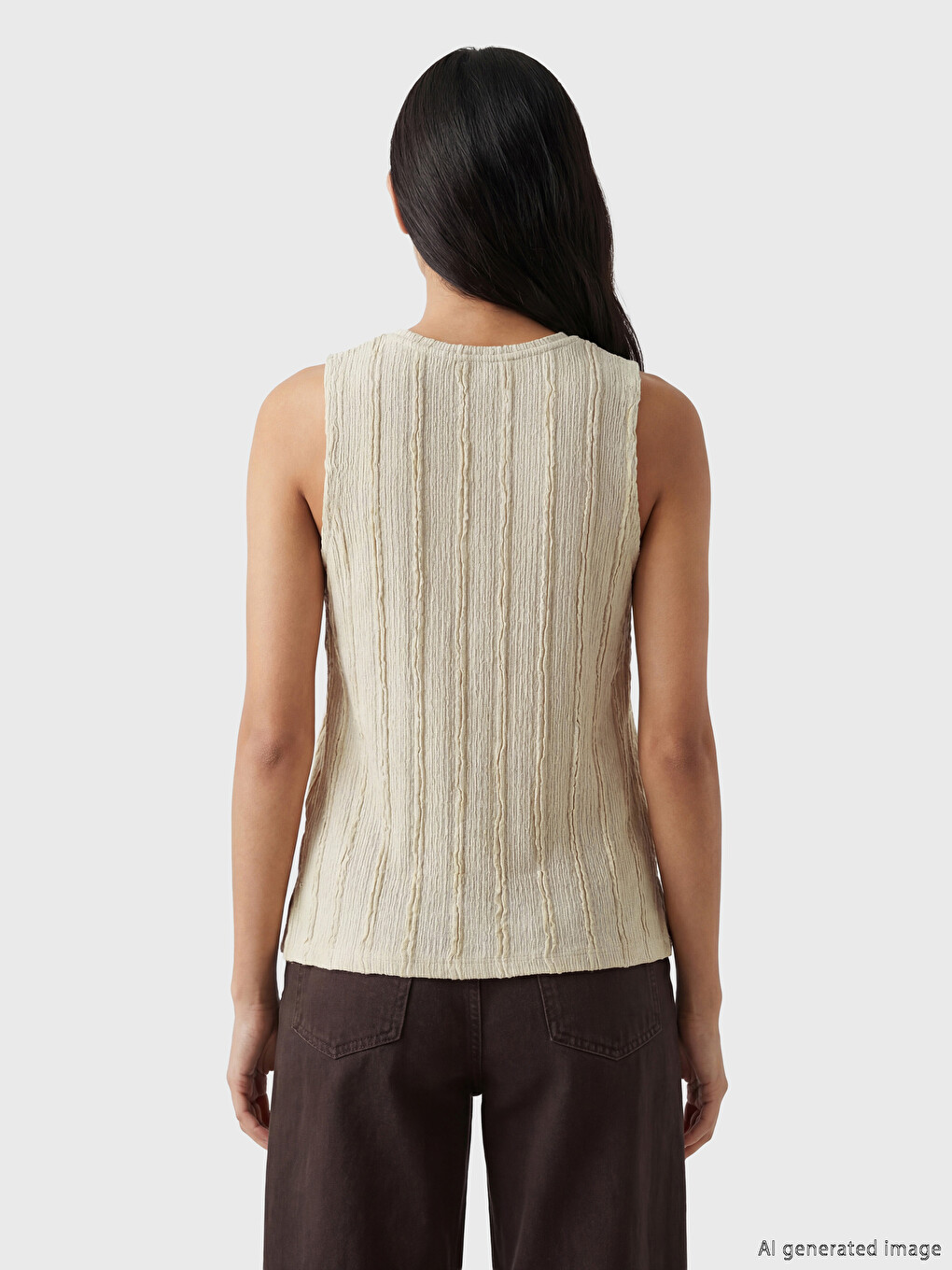 Gestreiftes Damen Rundhals-Tanktop-3