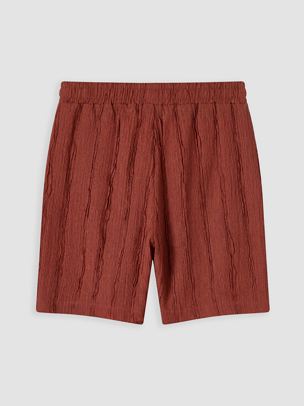 Elastic Waist Textured Women's Shorts-2