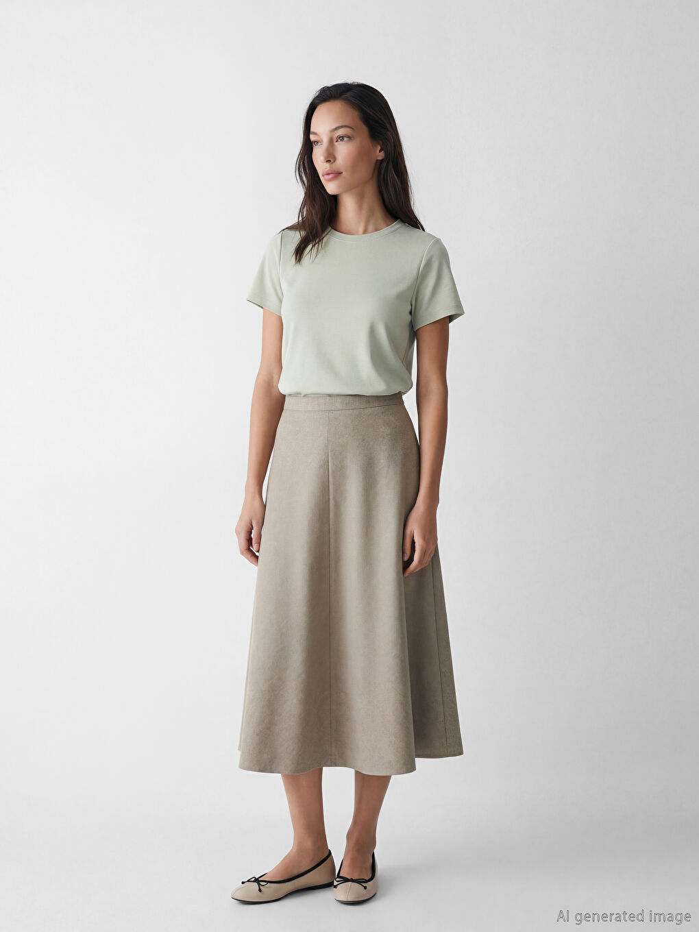 Tricou Basic cu guler rotund, atingere fină, pentru femei-1