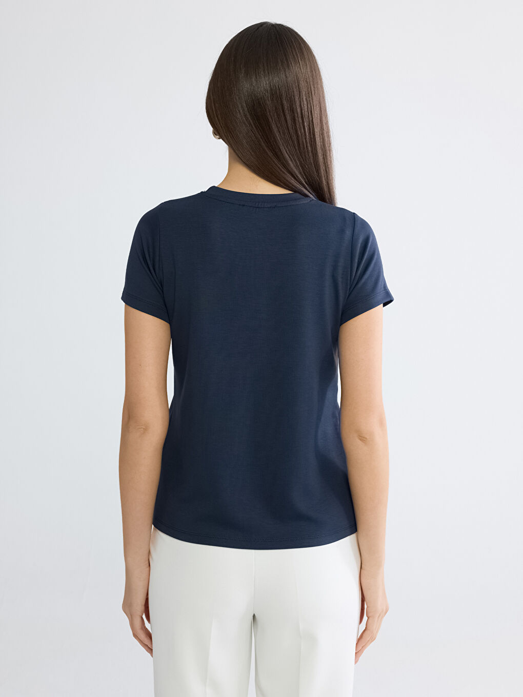 Woman NAVY T-Shirt-3