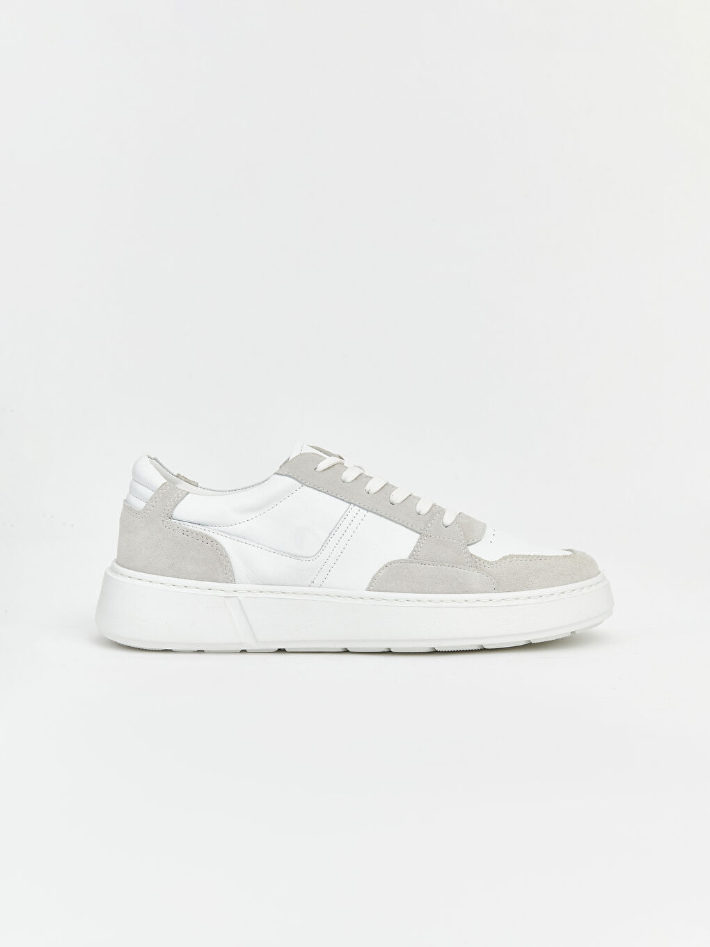 Beyaz Bağcıklı Erkek Spor Ayakkabı-2