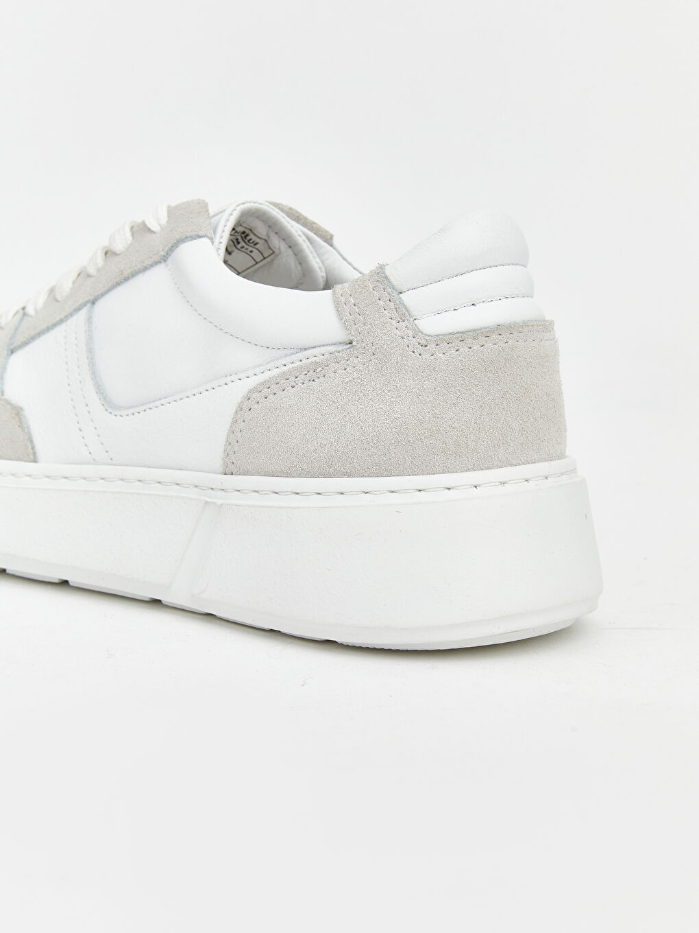 Beyaz Bağcıklı Erkek Spor Ayakkabı-3