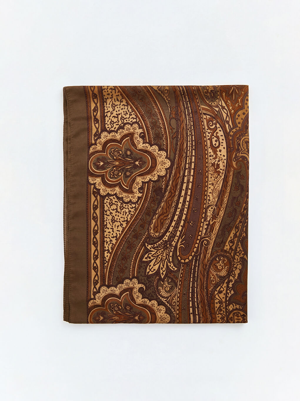 Kahverengi Desenli Kadın Şal-1