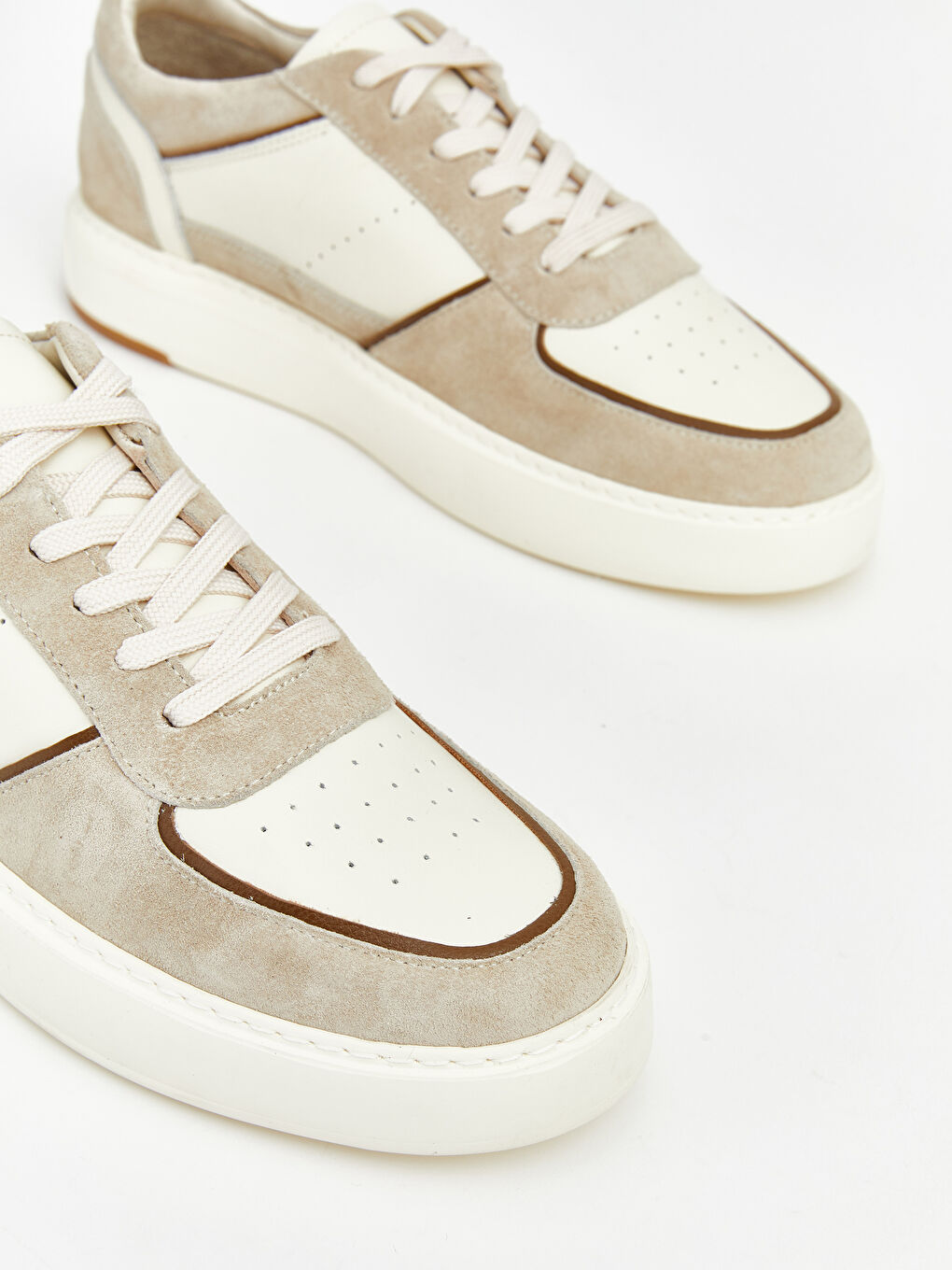 Bej Süet Görünümlü Erkek Spor Ayakkabı-2