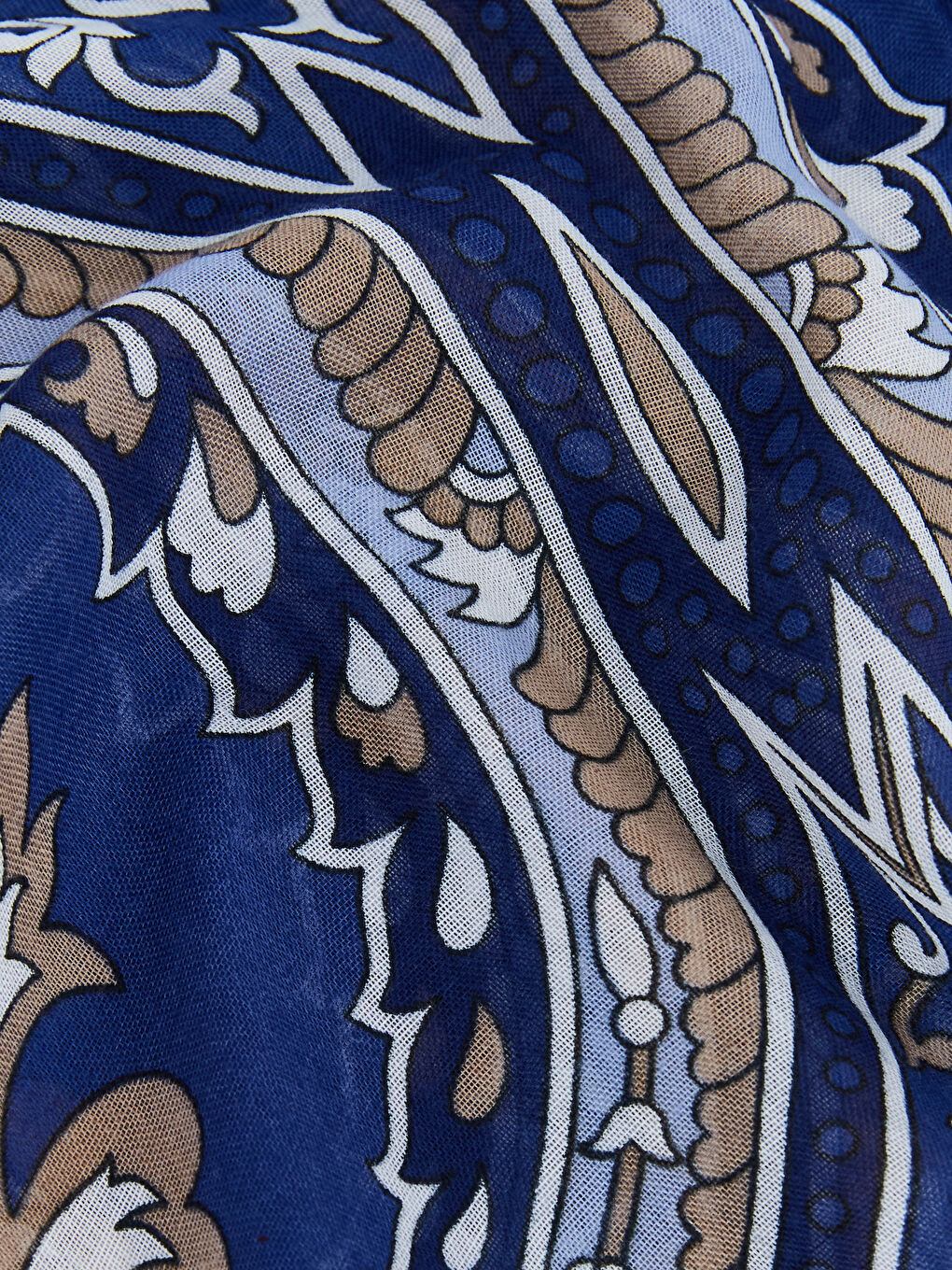 Bej Desenli Kadın Şal-2