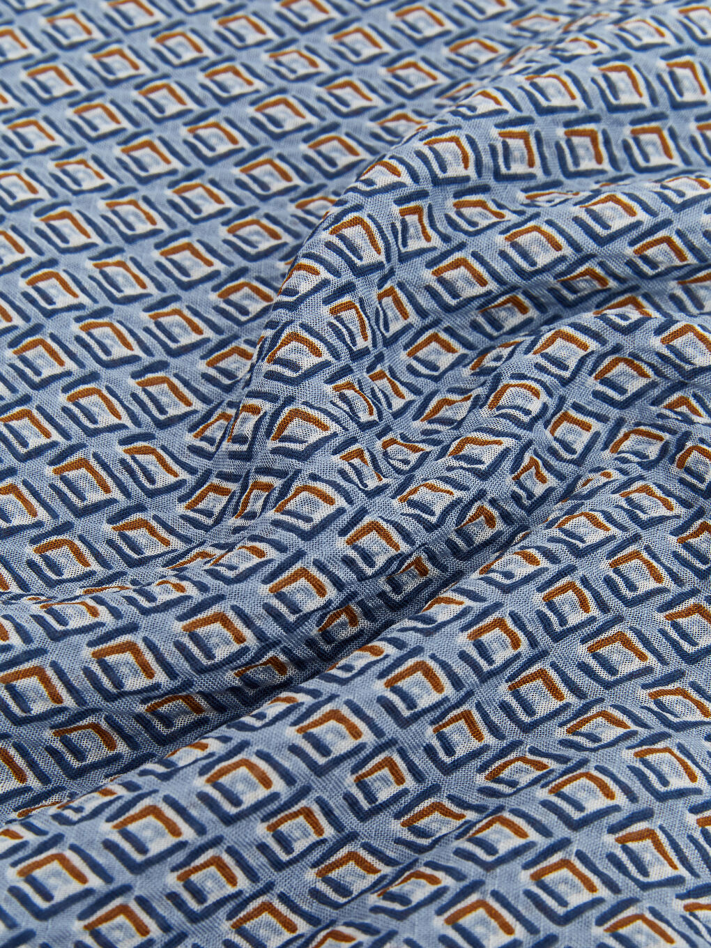 Lacivert Desenli Kadın Şal-2