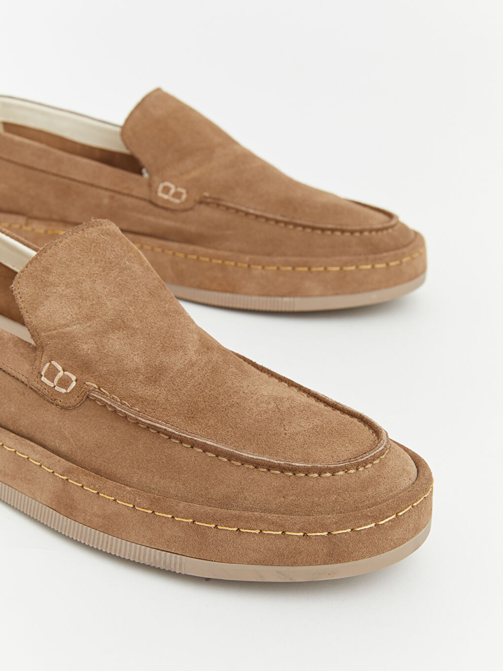 Bej Süet Erkek Klasik Ayakkabı-2